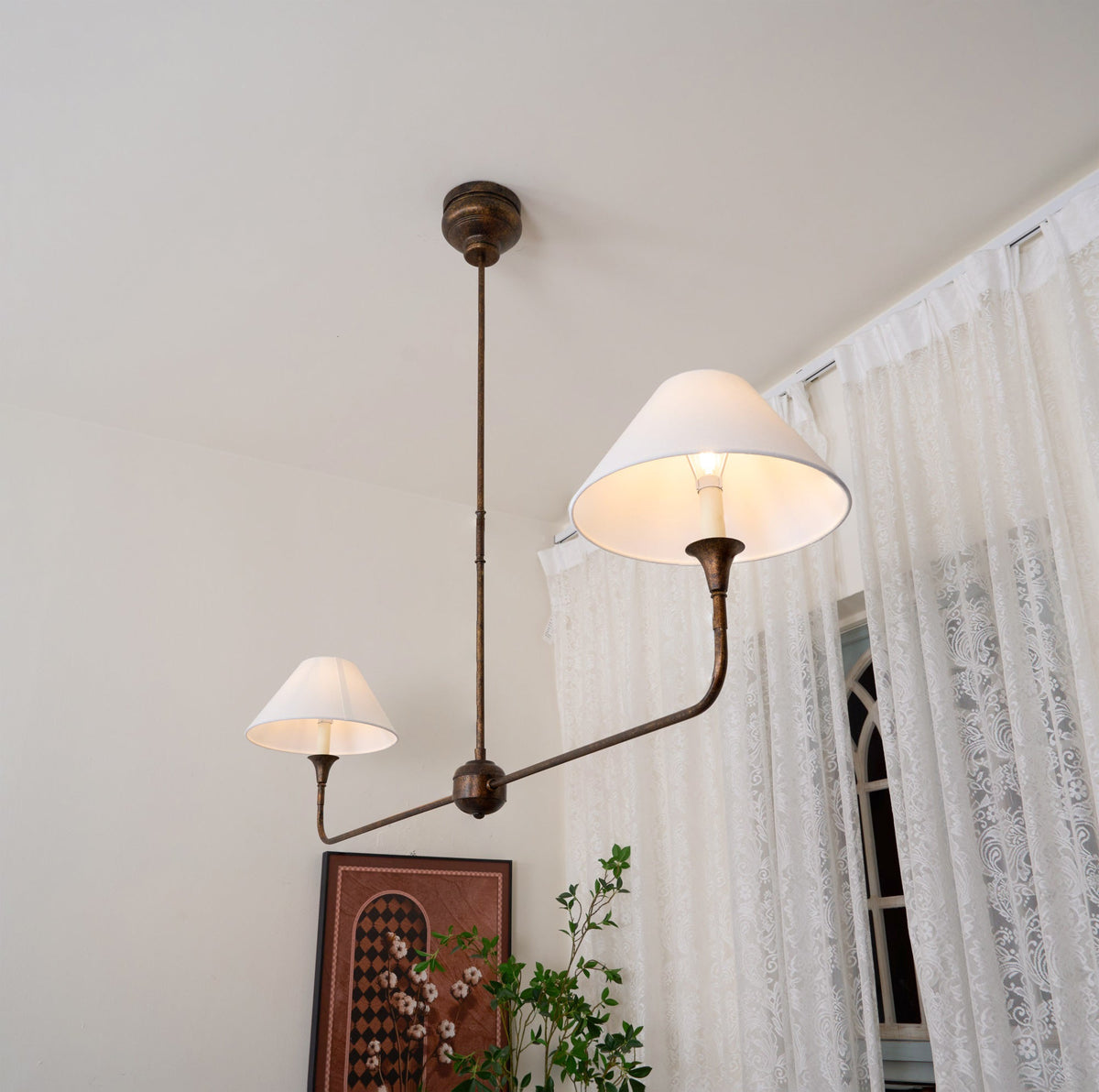 Norli Modern Linear LED Chandelier — Slender Metal Suspension