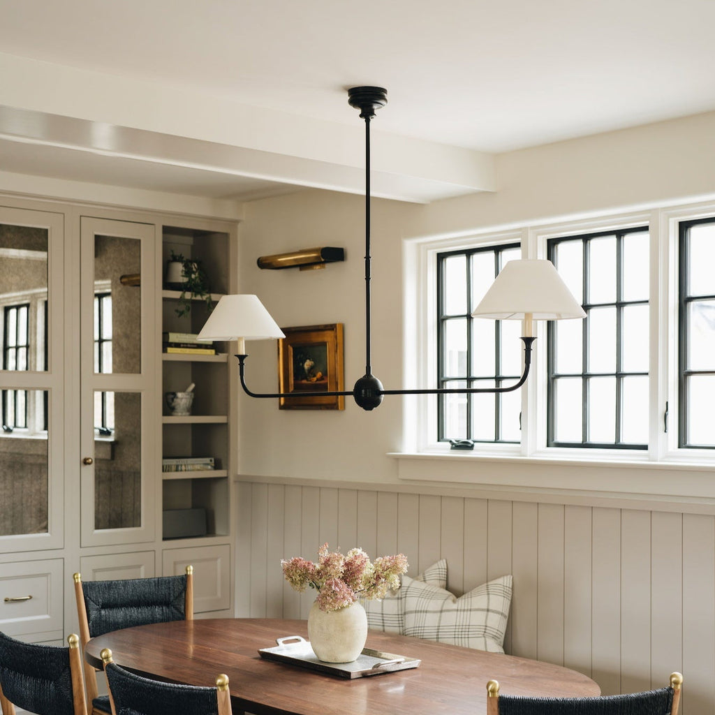 Norli Modern Linear LED Chandelier — Slender Metal Suspension