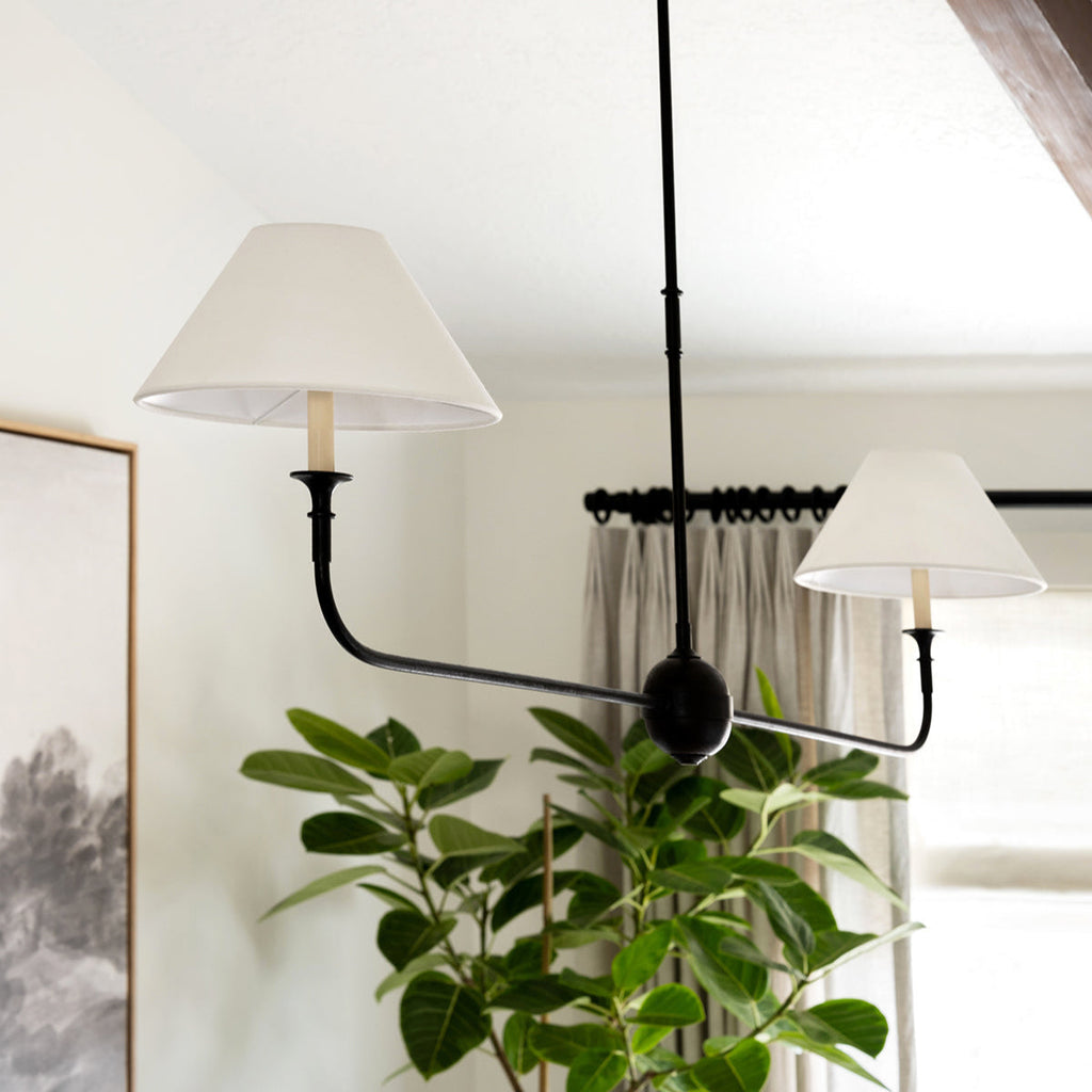 Norli Modern Linear LED Chandelier — Slender Metal Suspension