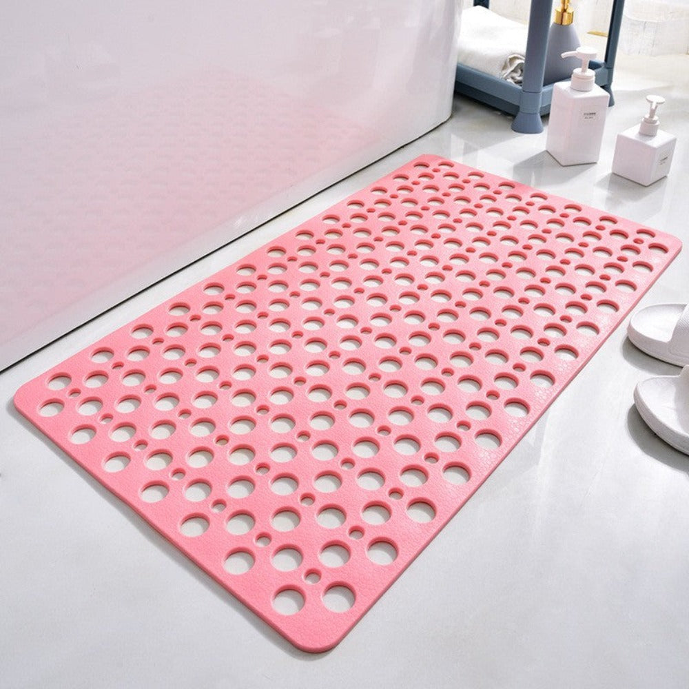 Anti-Slip Shower Mat With Suction Cups And Drainage