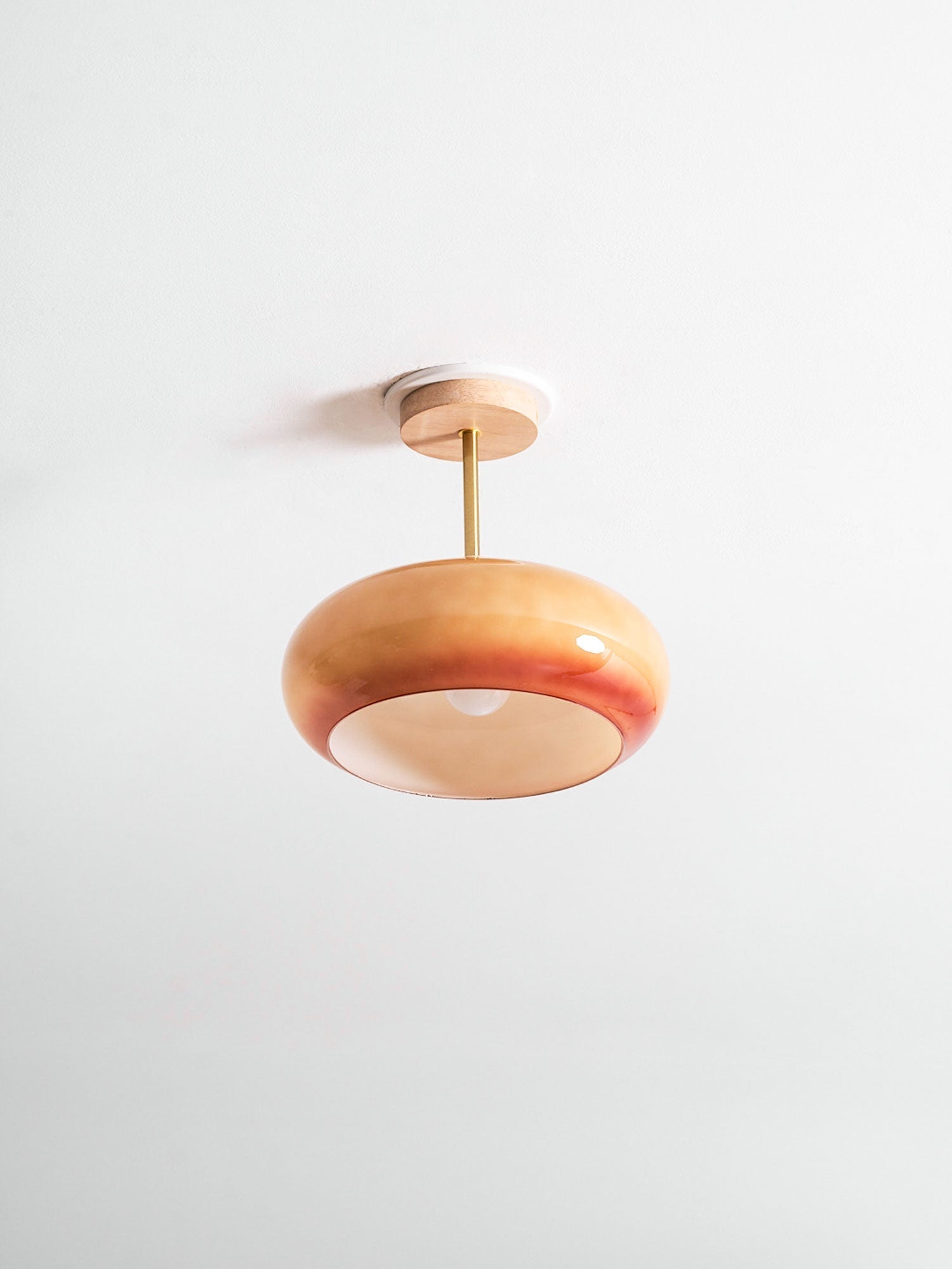 VKL-1010 Bauhaus-loftslampe — Orange og hvid