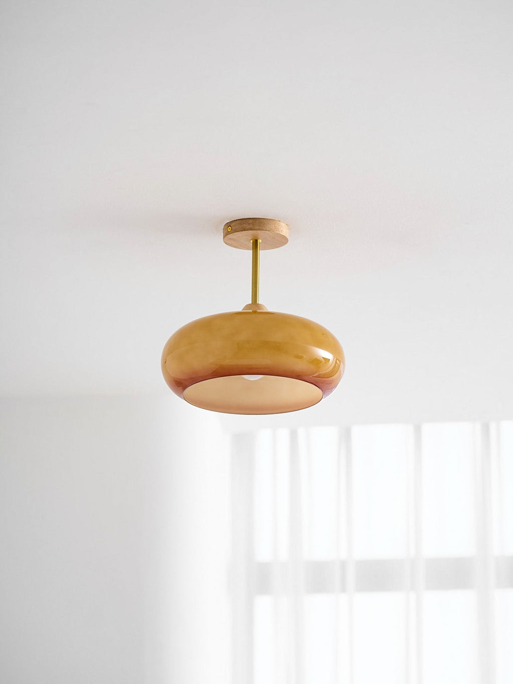 VKL-1010 Bauhaus-loftslampe — Orange og hvid