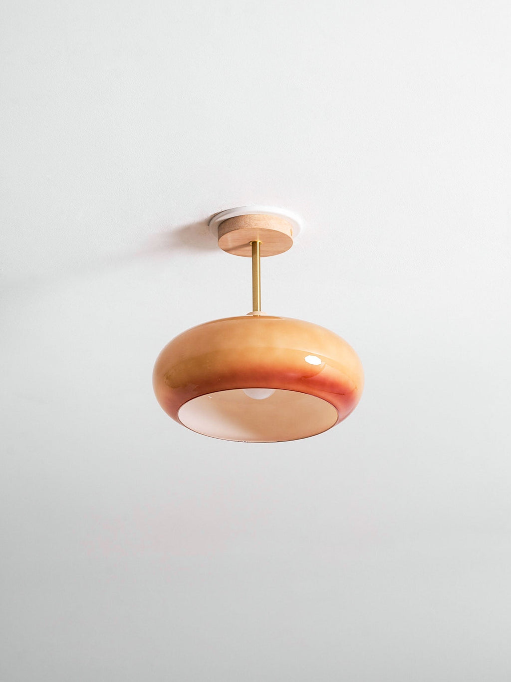 VKL-1010 Bauhaus-loftslampe — Orange og hvid