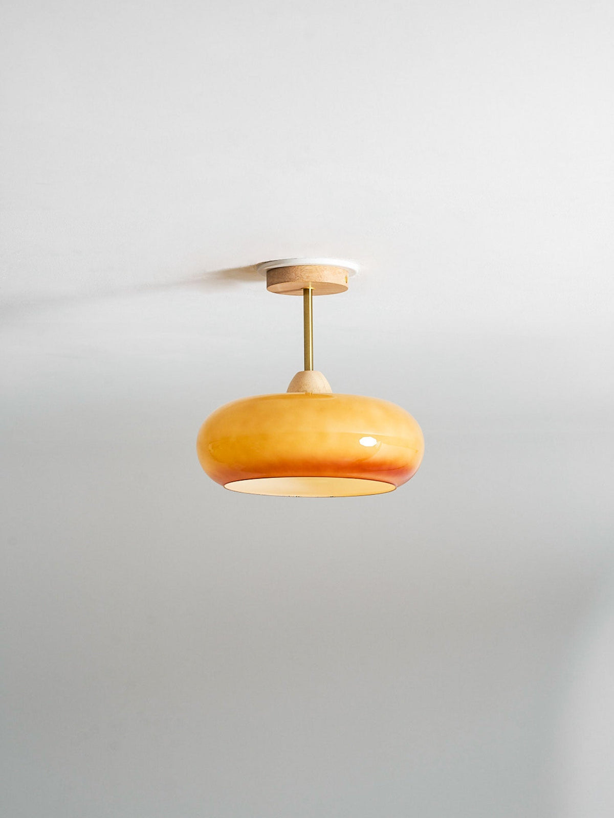 VKL-1010 Bauhaus-loftslampe — Orange og hvid