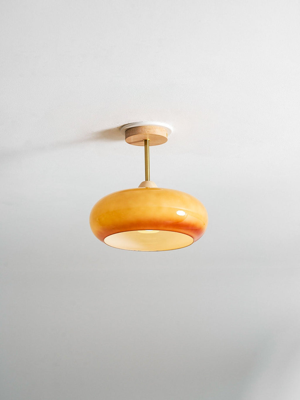 VKL-1010 Bauhaus-loftslampe — Orange og hvid