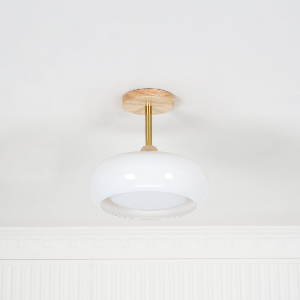 VKL-1010 Bauhaus-loftslampe — Orange og hvid