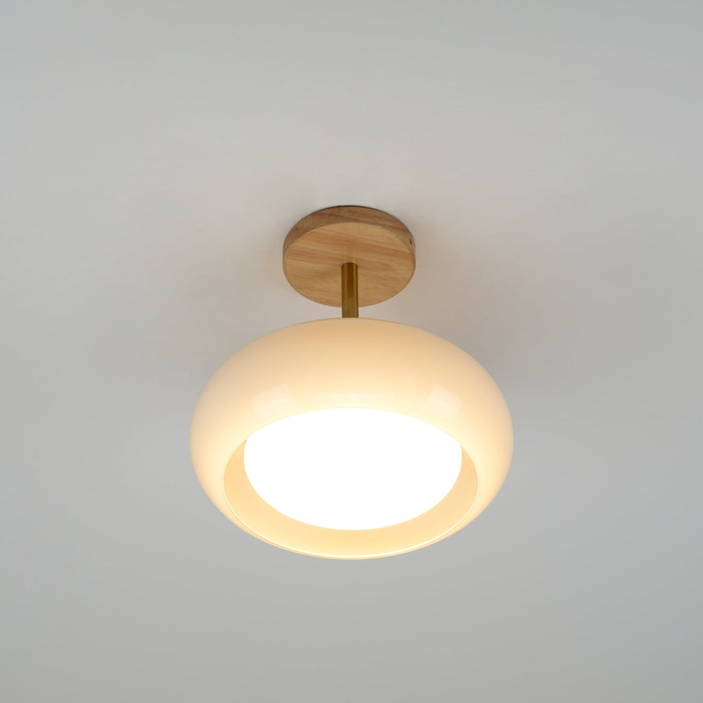 VKL-1010 Bauhaus-loftslampe — Orange og hvid