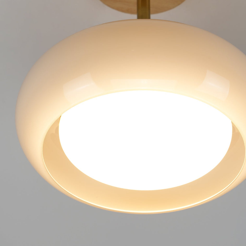VKL-1010 Bauhaus-loftslampe — Orange og hvid