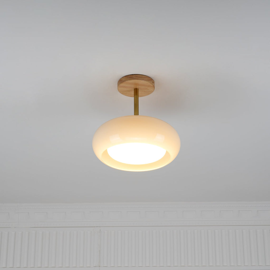 VKL-1010 Bauhaus-loftslampe — Orange og hvid