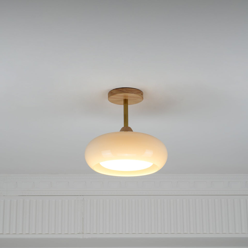VKL-1010 Bauhaus-loftslampe — Orange og hvid