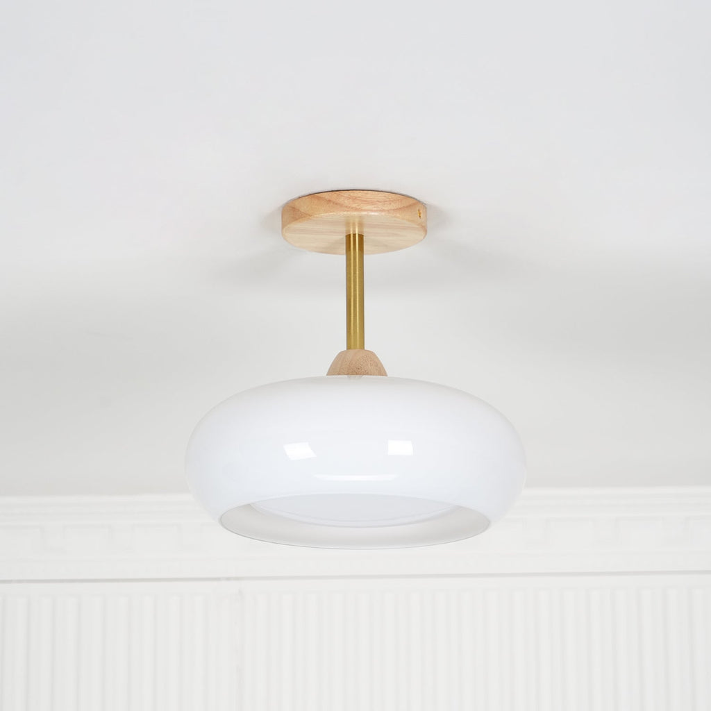 VKL-1010 Bauhaus-loftslampe — Orange og hvid