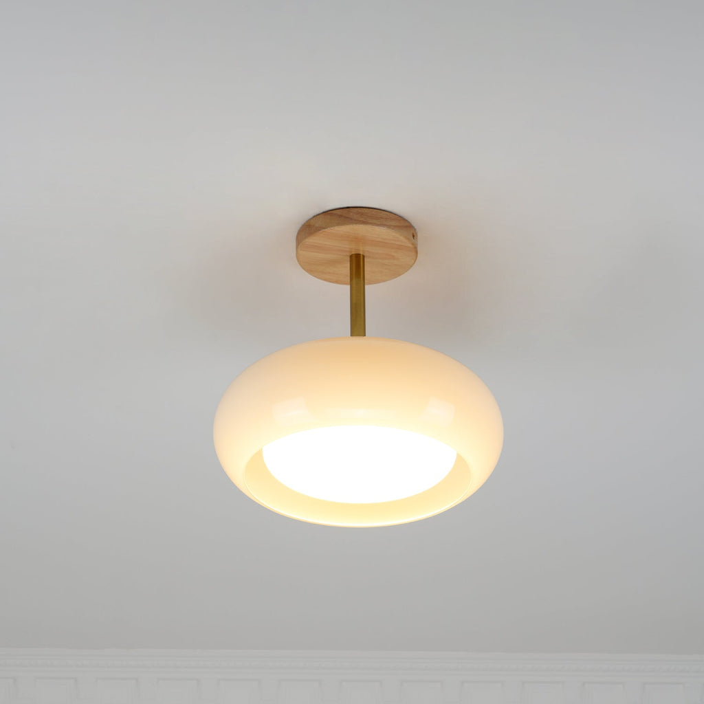 VKL-1010 Bauhaus-loftslampe — Orange og hvid