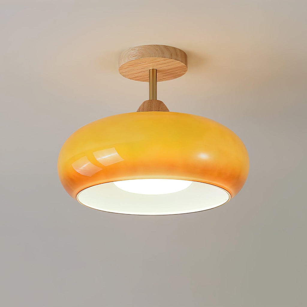 VKL-1010 Bauhaus-loftslampe — Orange og hvid