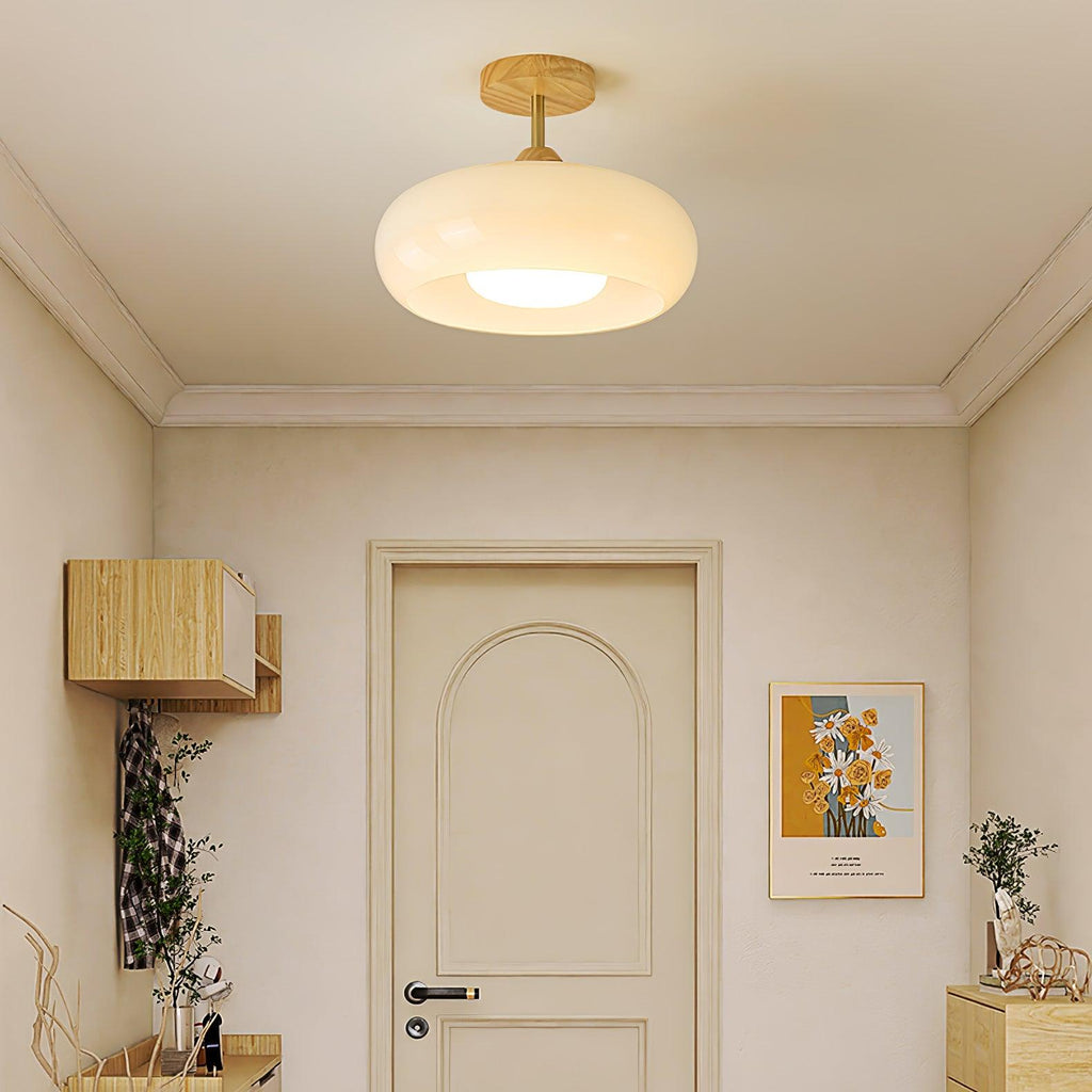 VKL-1010 Bauhaus-loftslampe — Orange og hvid