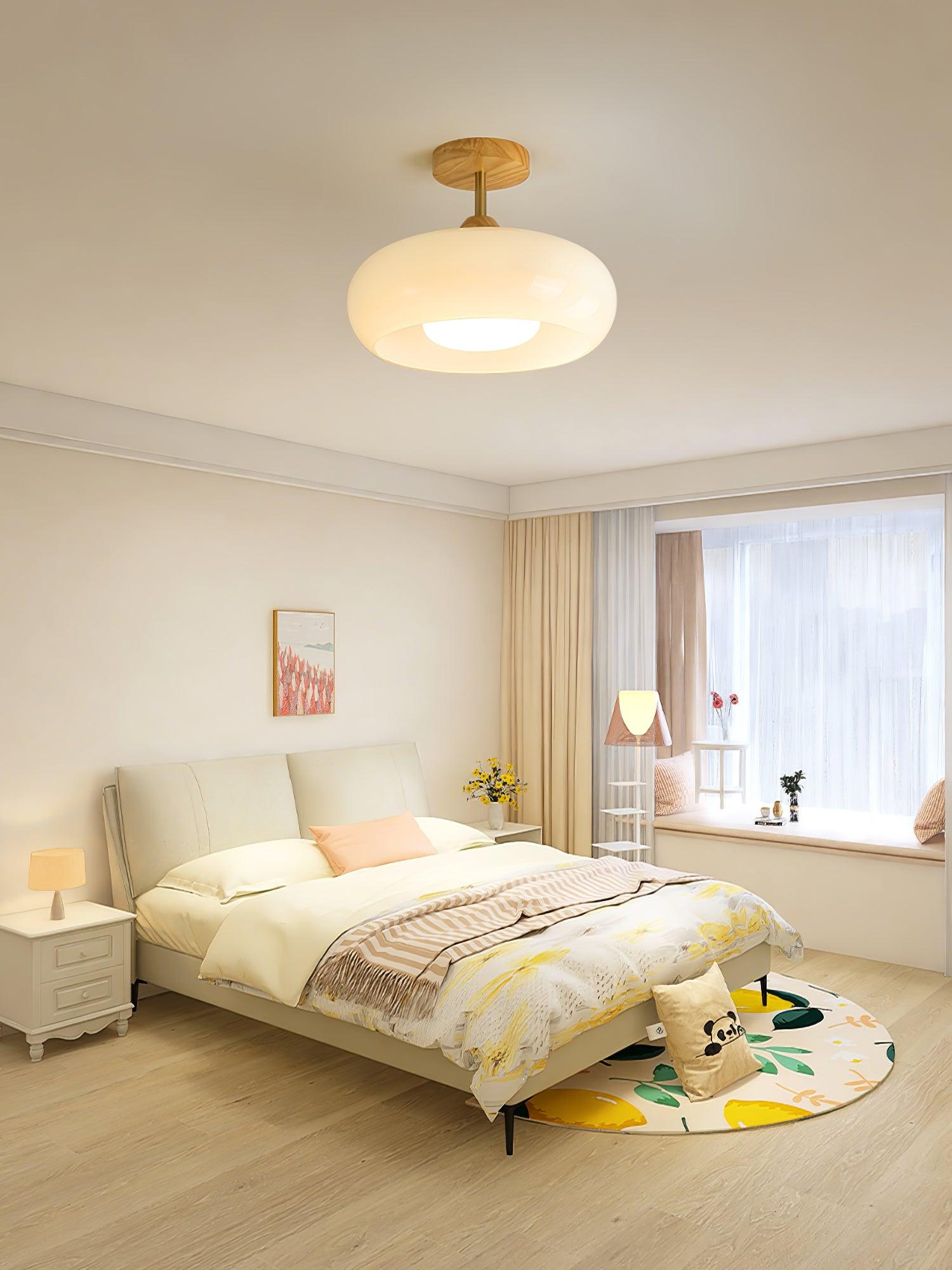 VKL-1010 Bauhaus-loftslampe — Orange og hvid