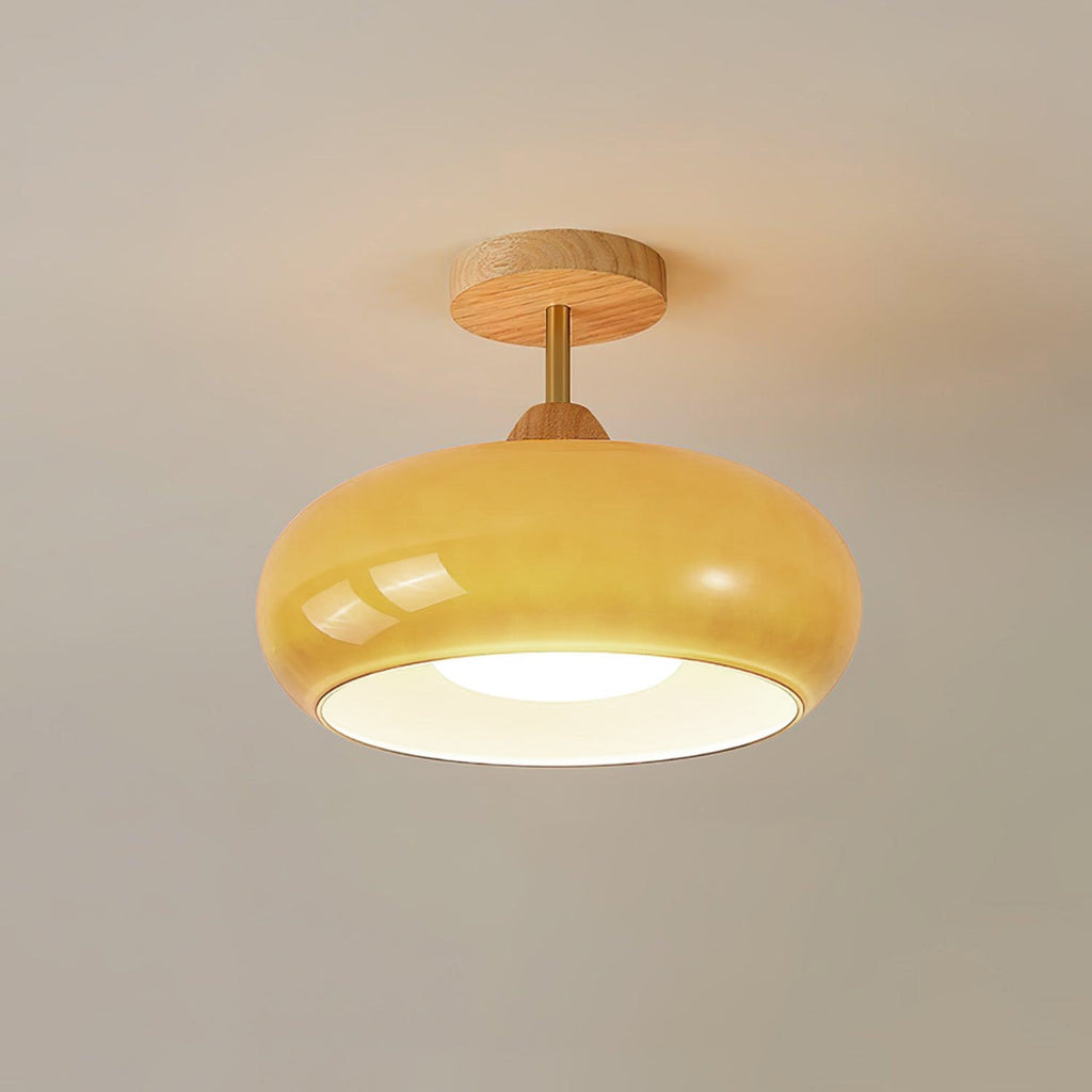 VKL-1010 Bauhaus-loftslampe — Orange og hvid