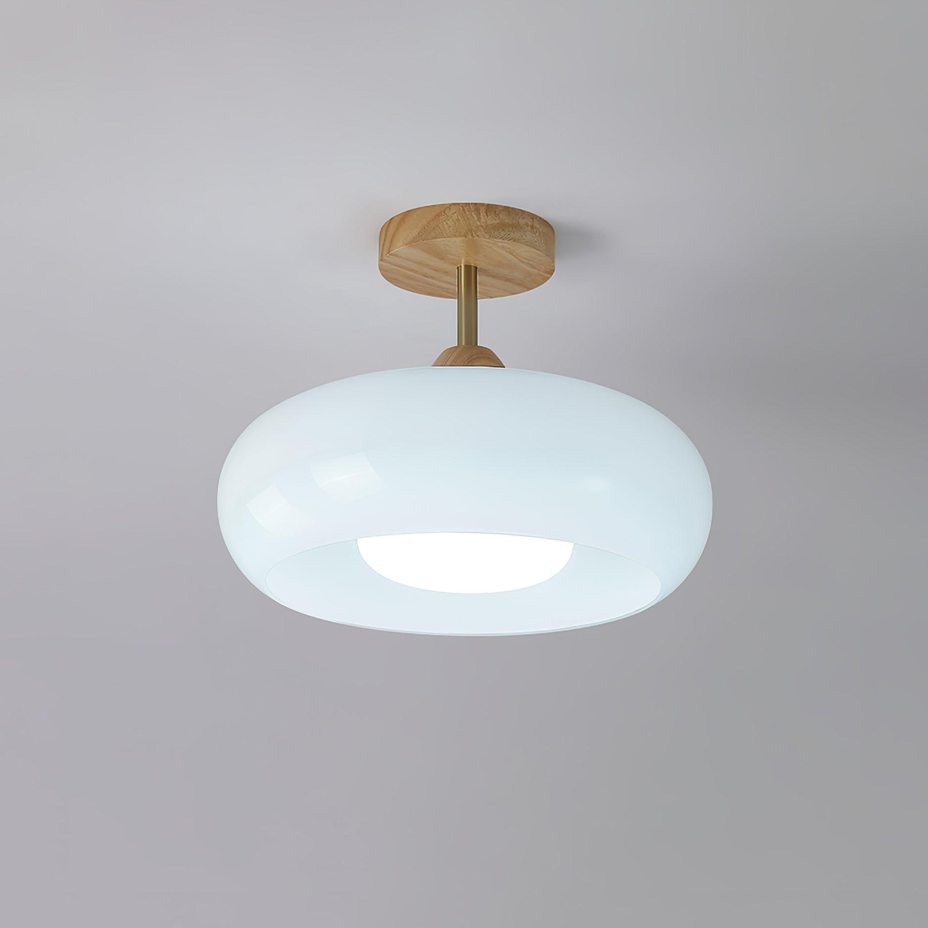 VKL-1010 Bauhaus-loftslampe — Orange og hvid