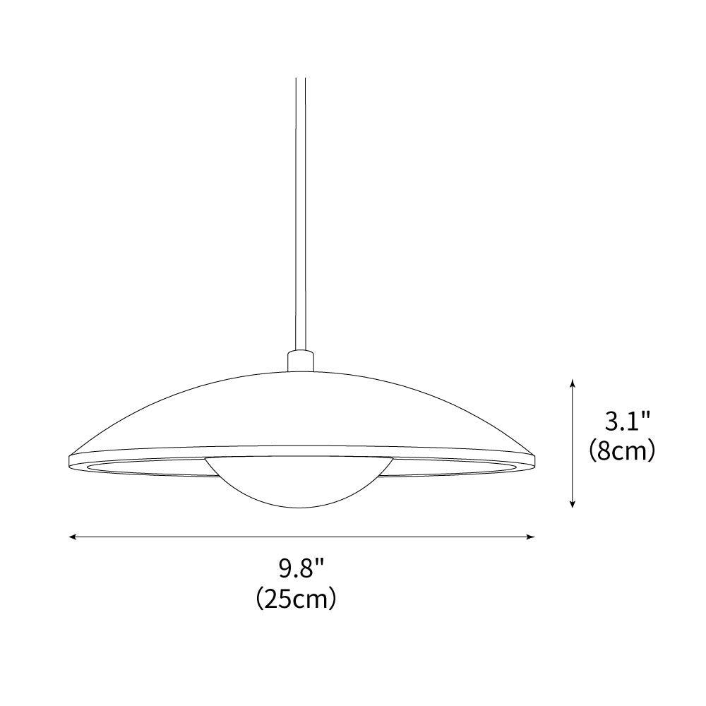 Závěsné svítidlo Plate Wabi-Sabi z travertinu — integrovaná LED 12 W, průměr 9.8 palce