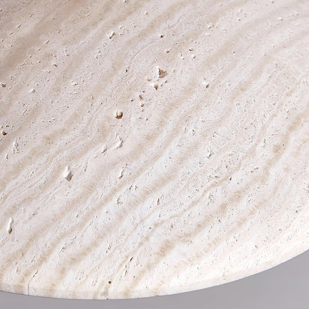 Závěsné svítidlo Plate Wabi-Sabi z travertinu — integrovaná LED 12 W, průměr 9.8 palce