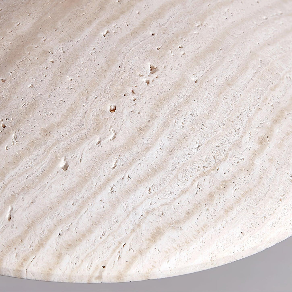 Závěsné svítidlo Plate Wabi-Sabi z travertinu — integrovaná LED 12 W, průměr 9.8 palce