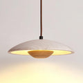 Závěsné svítidlo Plate Wabi-Sabi z travertinu — integrovaná LED 12 W, průměr 9.8 palce