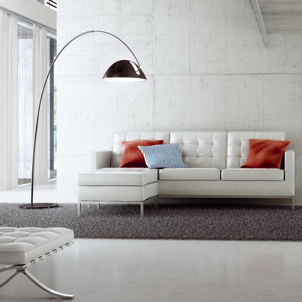Verse Arc Floor Lamp — Swiveling Shade, Tapered Stem