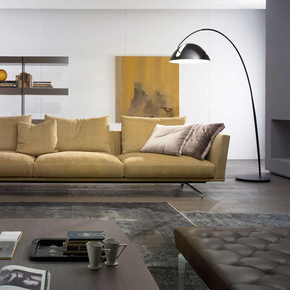 Verse Arc Floor Lamp — Swiveling Shade, Tapered Stem