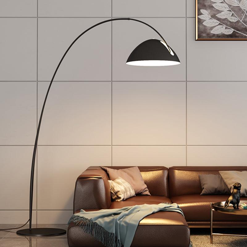 Verse Arc Floor Lamp — Swiveling Shade, Tapered Stem