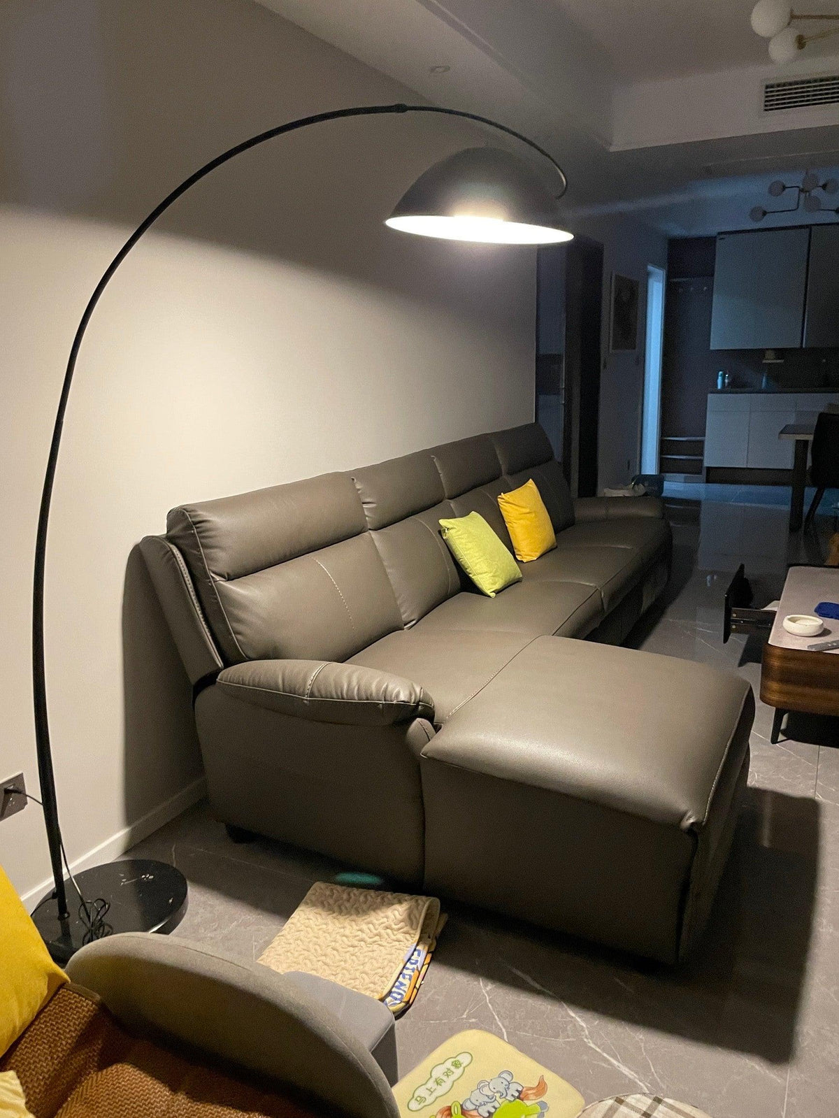 Verse Arc Floor Lamp — Swiveling Shade, Tapered Stem