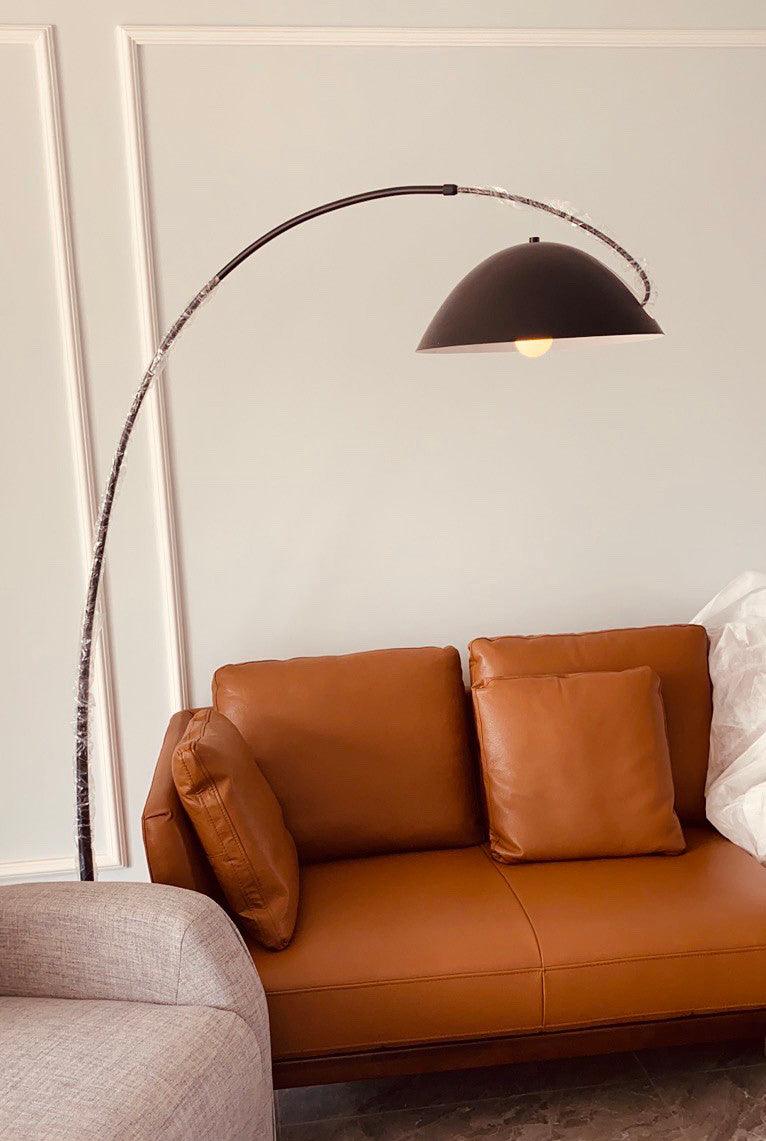 Verse Arc Floor Lamp — Swiveling Shade, Tapered Stem