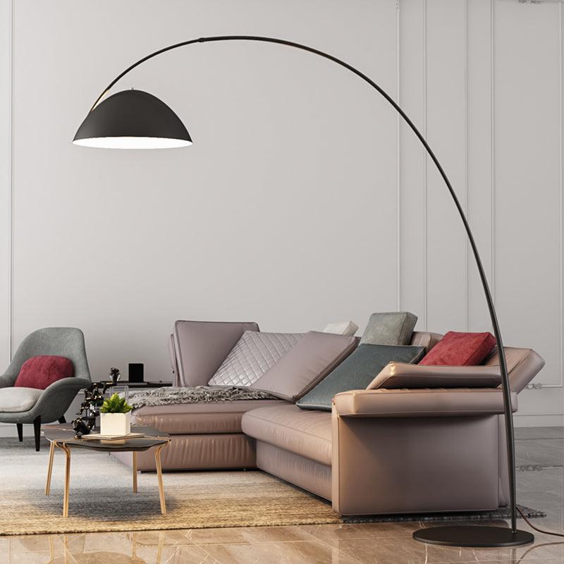 Verse Arc Floor Lamp — Swiveling Shade, Tapered Stem