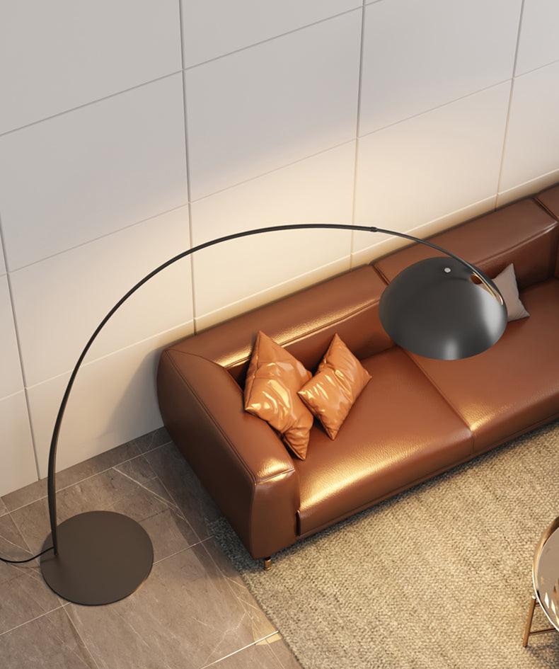 Verse Arc Floor Lamp — Swiveling Shade, Tapered Stem