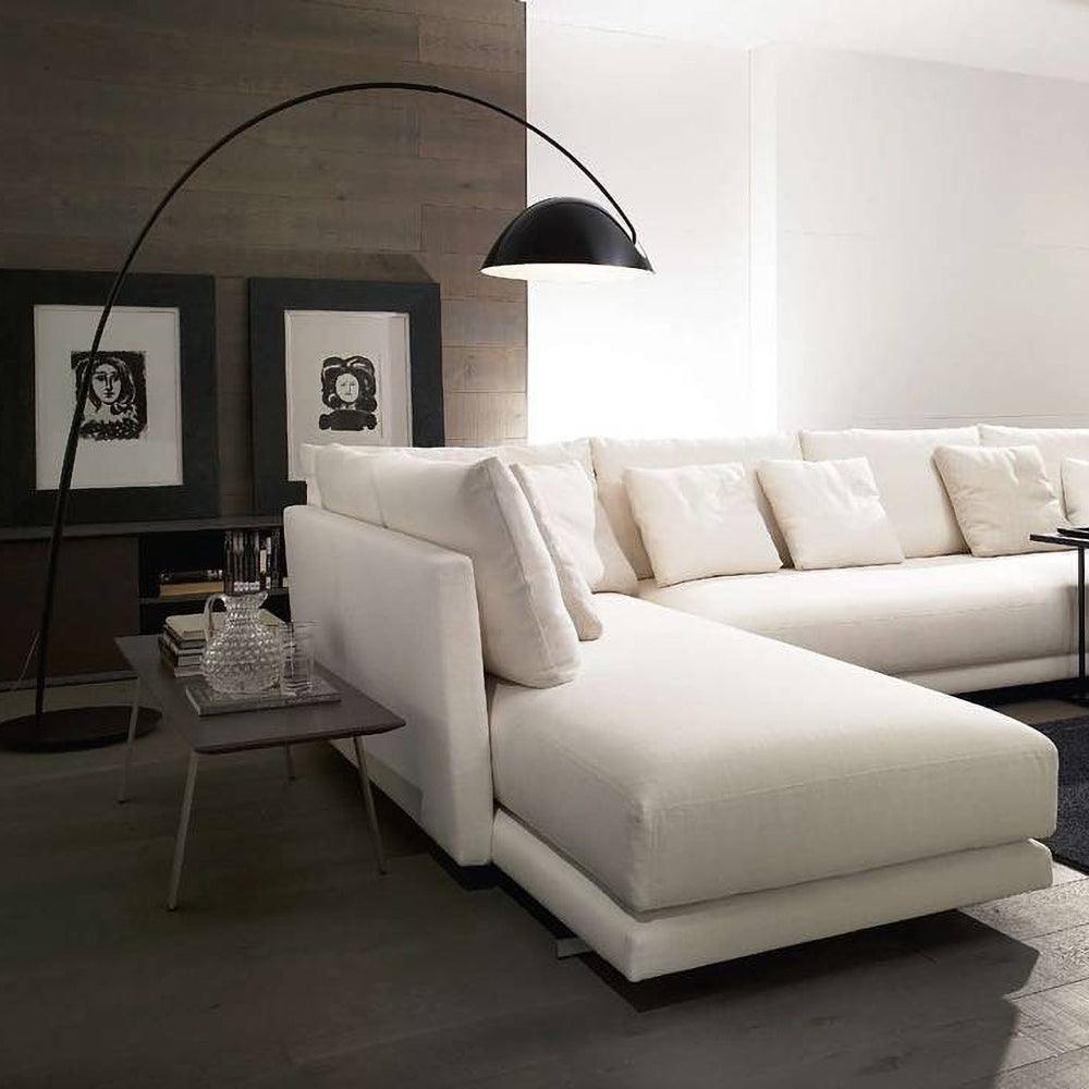 Verse Arc Floor Lamp — Swiveling Shade, Tapered Stem