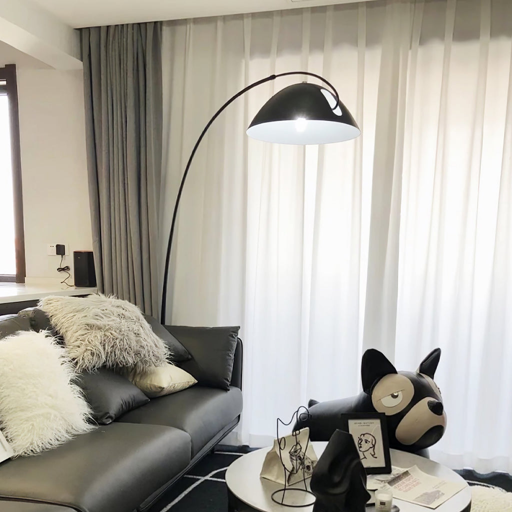 Verse Arc Floor Lamp — Swiveling Shade, Tapered Stem