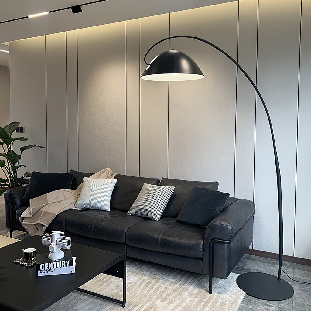Verse Arc Floor Lamp — Swiveling Shade, Tapered Stem