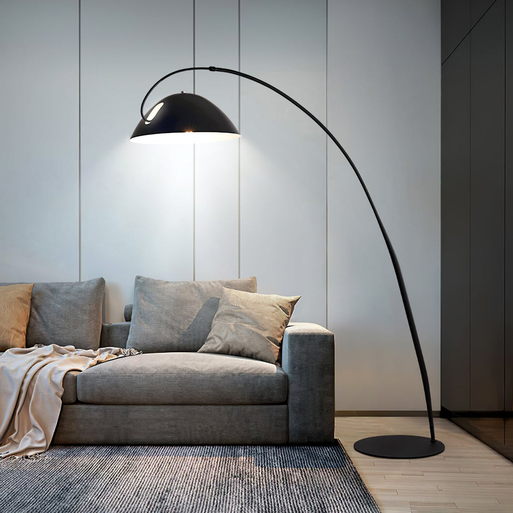 Verse Arc Floor Lamp — Swiveling Shade, Tapered Stem