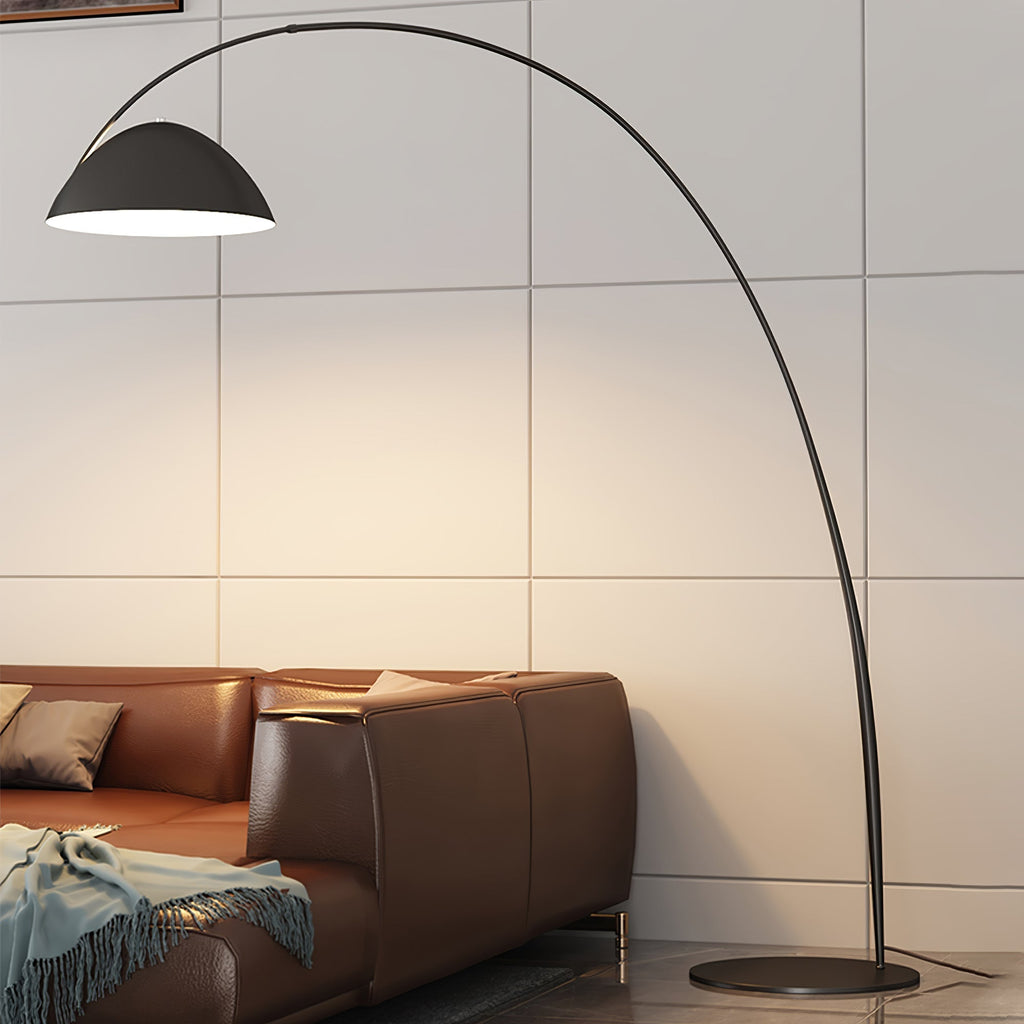 Verse Arc Floor Lamp — Swiveling Shade, Tapered Stem