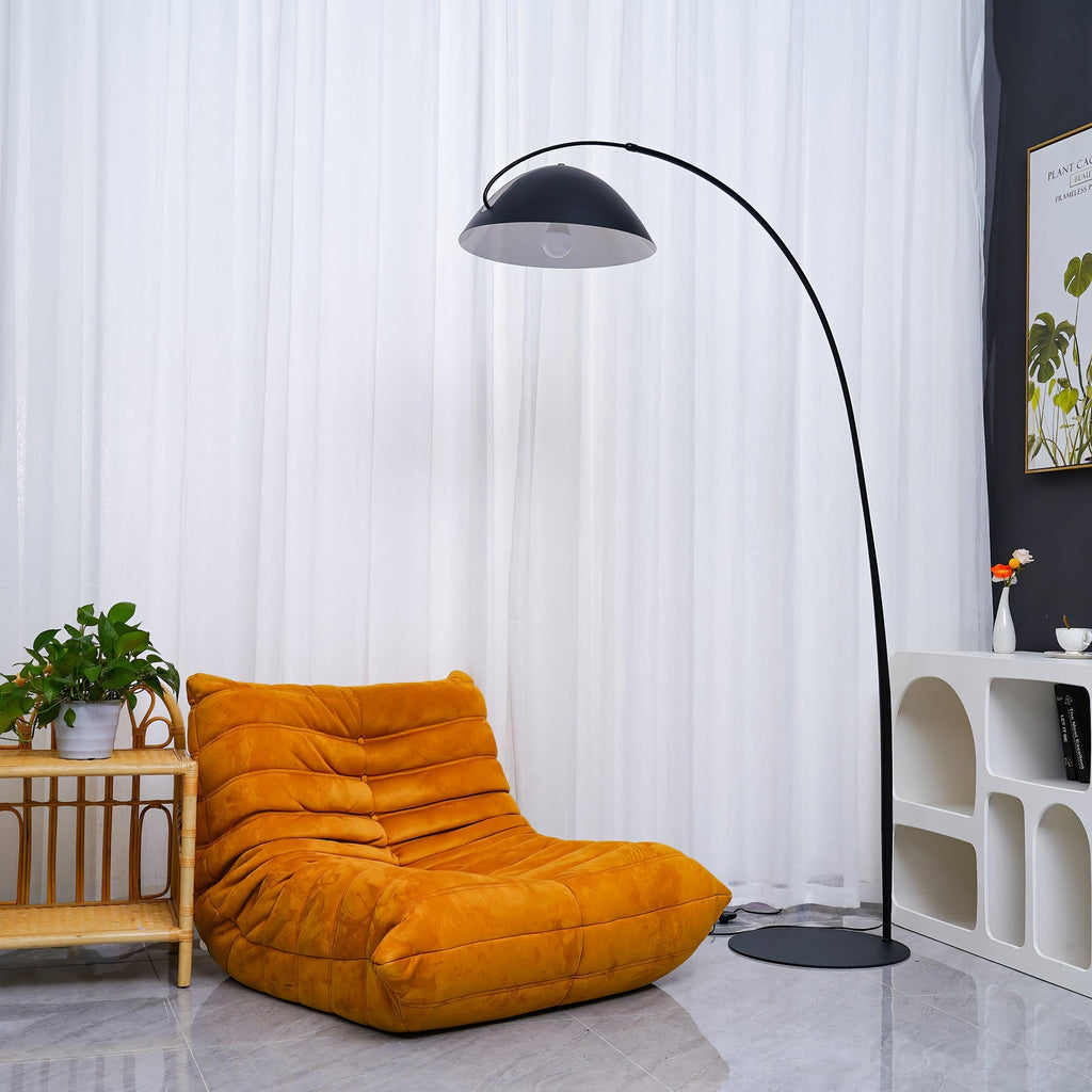 Verse Arc Floor Lamp — Swiveling Shade, Tapered Stem