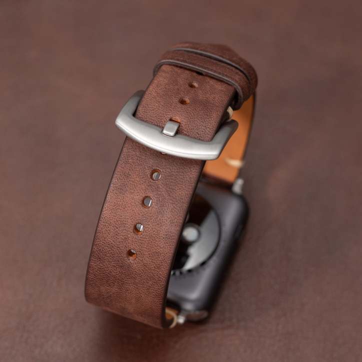 Premium italiensk læderrem til Apple Watch