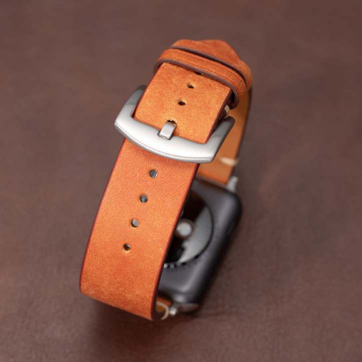Premium italiensk læderrem til Apple Watch
