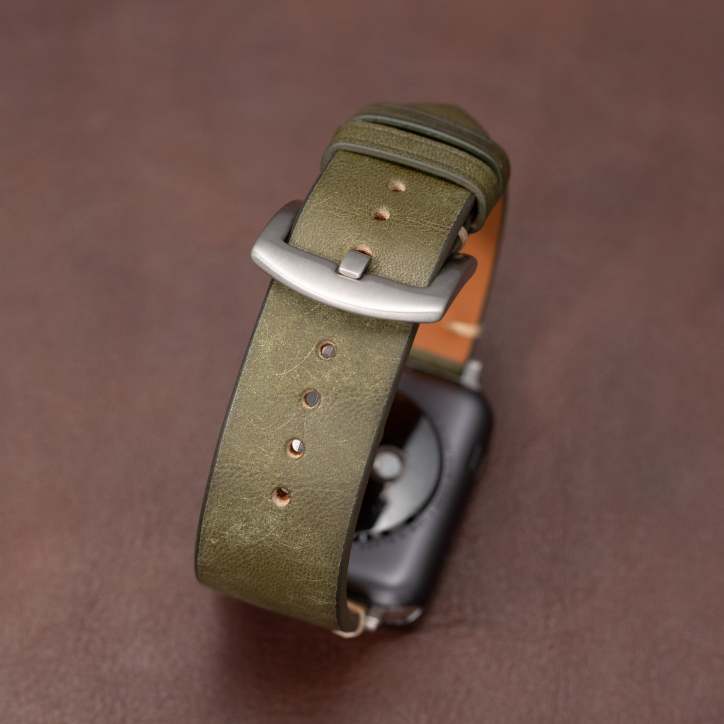 Premium italiensk læderrem til Apple Watch