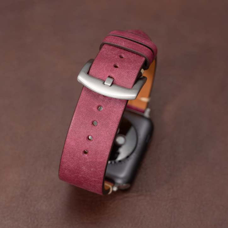 Premium italiensk læderrem til Apple Watch