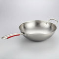 Premium titanium wok med buet bund til induktionskogning