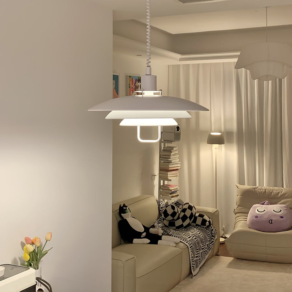 Lampă suspendată Poul — design cu trei abajururi concentrice