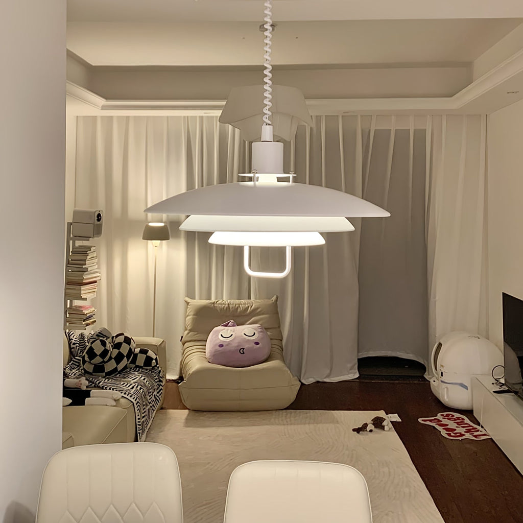 Lampă suspendată Poul — design cu trei abajururi concentrice