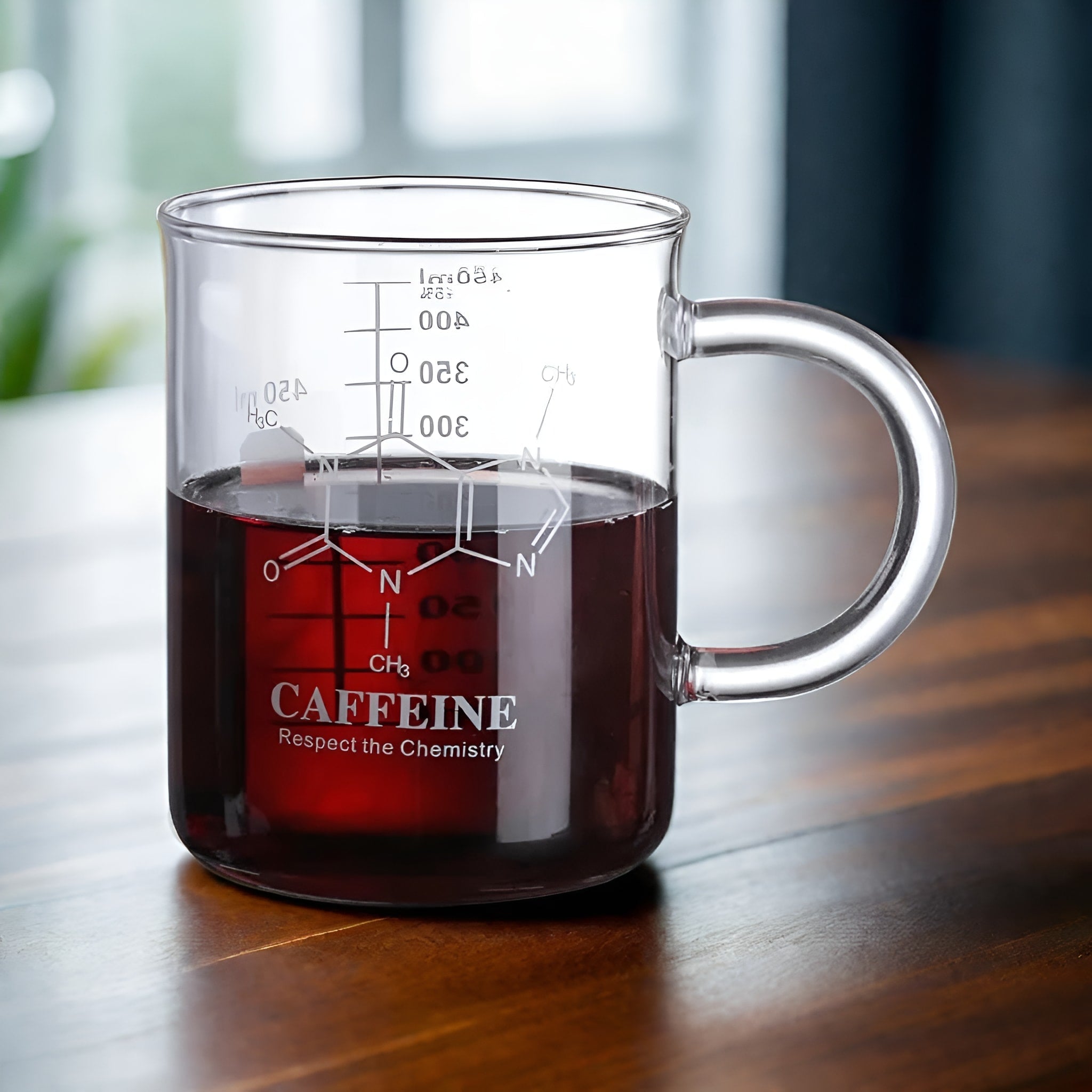 Kubek z motywem cząsteczki kofeiny Chemist's Brew