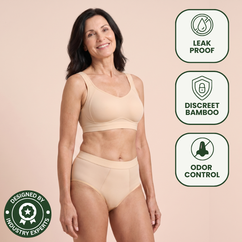 Leakproof Bamboo Hipster Underwear – Breathable, High-Cut, Sizes S–4XL