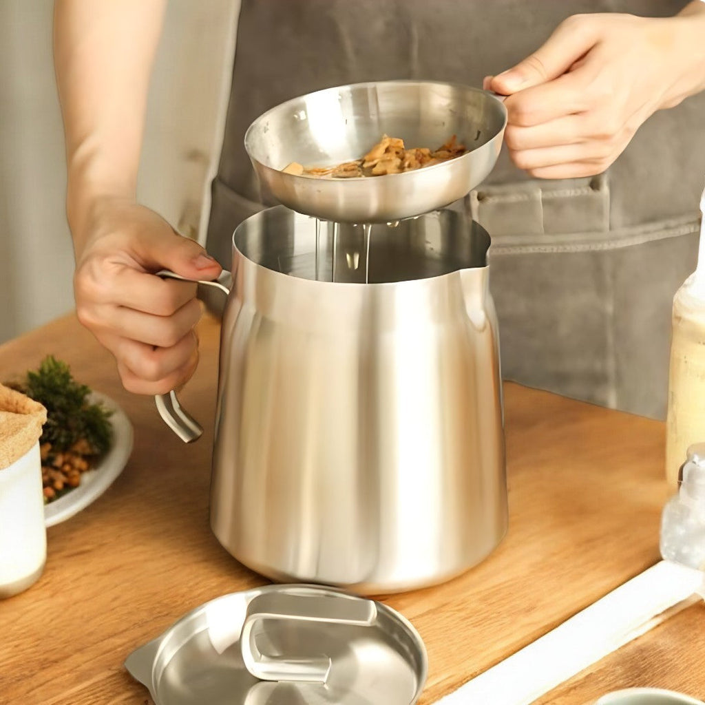NexChef Oil Strainer & Frying Pot with Filter for Crisp Fry