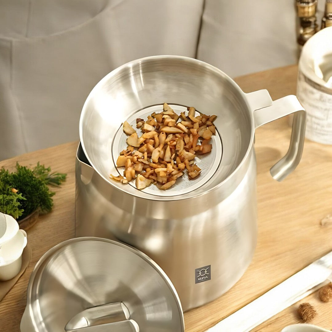 NexChef olajszűrő és szűrős sütőedény ropogós sütéshez