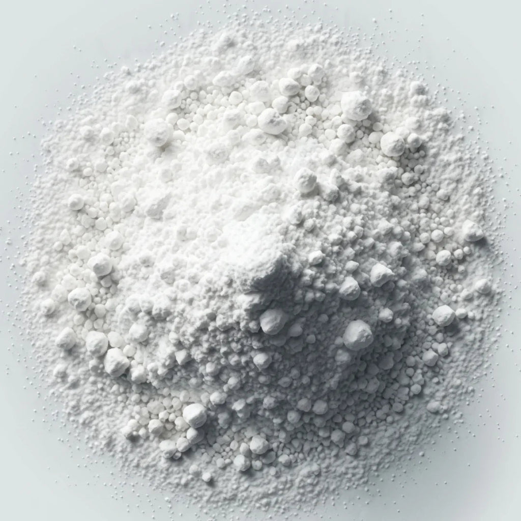 Fine white powder of a supplement ingredient